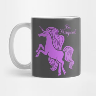 Cute Purple Unicorn Silhouette - Be Magical Mug